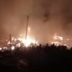 Kebakaran di Mansalong, Minggu (14/9/2025) dini hari. Sekitar 40 rumah ludes terbakar. Dok.BPBD Nunukan.