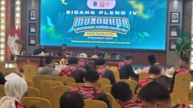 Musorkab KONI Nunukan 2025 di Lantai V Kantor Bupati Nunukan, Sabtu (4/10/2025).