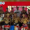 Para atlet yang berlaga di Benuanta Muscle Fighter di Tarakan, Minggu (19/10/2025).