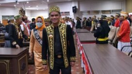 Bupati Nunukan, Irwan Sabri bersama Ketua DPRD Nunukan, Rachma Leppa Hafid usai Rapat Paripurna HUT 26 Nunukan, Minggu (12/10/2025).