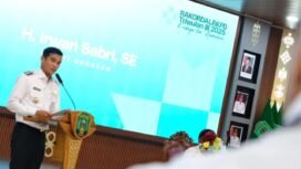 Bupati Nunukan, Irwan Sabri, membuka acara Rapat Koordinasi dan Pengendalian (Rakorda) Pelaksanaan RKPD Triwulan Ke – 3 Tahun 2025, di Kantor Bupati Nunukan, Rabu (22/10/2025). Dok.Prokopim.