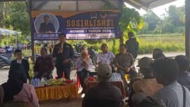Anggota DPRD Kabupaten Nunukan, Andi Fajrul Syam, SH, menggelar sosialisasi Peraturan Daerah (Perda) Nomor 1 Tahun 2024 tentang Pajak Daerah dan Retribusi Daerah, di Kampung Ambon Lele, Kelurahan Mansapa, Nunukan Selatan, Rabu (8/10/2025). Dok.DPRD Nunukan.
