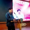 Ketua KONI Nunukan terpilih, Muhammad Yasin, saat membacakan visi misi dalam pemilihan Ketua KONI Nunukan periode 2025 - 2029, di Lantai 5 Kantor Bupati Nunukan, Sabtu (4/10/2025).