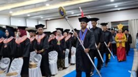 Prosesi wisuda mahasiswa PNN 2025 di Kantor Bupati Nunukan, Sabtu (25/10/2025). Dok.Prokopim.