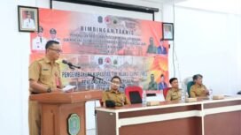 Plt Sekretaris Daerah Kabupaten Nunukan, Raden Iwan Kurniawan, membuka Bimbingan Teknis (Bimtek) BPBD terkait Pengkajian Kebutuhan Pasca Bencana (Jitupasna), Rencana Rehabilitasi dan Rekonstruksi Pasca Bencana (R3P), serta Penguatan Kapasitas Tim Reaksi Cepat (TRC) Kabupaten Nunukan, di Ruang Diklat BKPSDM Nunukan, Senin (24/11/2025). Dok.Prokopim.