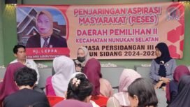 Ketua DPRD Kabupaten Nunukan, Hj. Leppa, menggelar reses perdana masa persidangan III tahun 2024–2025, di Sassini Café, Kamis (30/10/2025). Dok.Sekretariat DPRD Nunukan.
