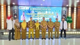 Memperingati Hari Kesehatan Nasional (HKN) ke 61, Panitia Pelaksana HKN dan Gerakan Masyarakat Hidup Sehat (Germas) Kabupaten Nunukan, mengadakan seminar kesehatan bertajuk ‘Sosialisasi Deteksi Dini Gangguan Jiwa dan Bantuan Hidup Dasar untuk Kesiapsiagaan Keadaan Darurat’, Selasa (11/11/2025). Dok.Prokopim.