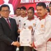 Pelantikan Ketua KONI Nunukan, Muhammad Yasin oleh Ketua KONI Kaltara, M.Nasir, Sabtu (22/11/2025). Dok.KONI Nunukan.