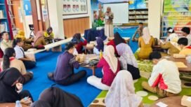 Dinas Kearsipan dan Perpustakaan Daerah (DKPD) melaksanakan Workshop Menulis bagi anak anak SD, SMP serta komunitas penulis Nunukan, Selasa (11/11/2025). Dok.Prokopim.