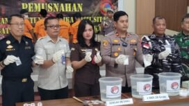 Ilustrasi : Pemusnahan narkoba di Mapolres Nunukan bersama unsur Forkopimda.