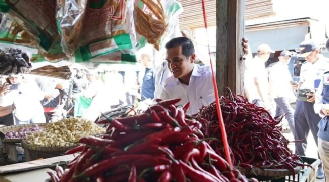 Ilustrasi : Bupati Nunukan, Irwan Sabri saat memantau stok dan harga komoditi pasar jelang Nataru. Dok.Prokopim Nunukan.