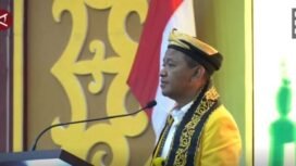 Menteri ESDM, Bahlil Lahadalia saat menyampaikan komitmen menjadikan Kaltara sebagai pusat hilirisasi industri hijau. Dok.Dinas ESDM Kaltara.