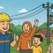 Ilustrasi : ekspresi warga desa mendapat pemasangan listrik gratis. Dok.ESDM Kaltara.