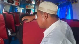 Suhaedir, atlet tuna netra Nunukan saat berangkat ke Tarakan untuk proses klasifikasi atlet. Dok.NPCI Kaltara.
