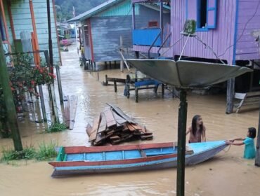 Banjir rutin tahunan kembali menggenangi pedalaman Nunukan, BPBD keluarkan status siaga 1. Dok.BPBD Nunukan.