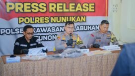 Pers rilis kasus pencurian Bismillah Cell oleh Polsek KSKP. Dok.Polres Nunukan.