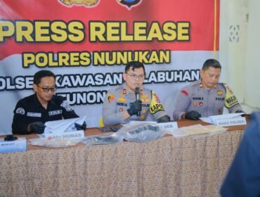 Pers rilis kasus pencurian Bismillah Cell oleh Polsek KSKP. Dok.Polres Nunukan.