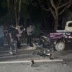 Laka lantas di Nunukan Selatan. Pengendara motor diduga mabuk menabrak mobil pikap yang terparkir di bahu jalan. Dok.Polres Nunukan.