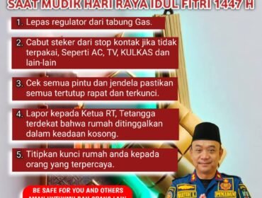 Imbauan Damkar Nunukan bagi masyarakat jelang Hari Raya Idul Fitri 1447 H. Dok.Disdamkar Nunukan.