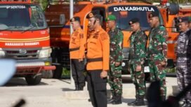 Badan Penanggulangan Bencana Daerah (BPBD) Kabupaten Nunukan, menggelar Apel Hari Kesiapsiagaan Bencana (HKB) Tahun 2026 di halaman Kantor BPBD Nunukan, Senin (27/4/2026). Dok.Prokopim.