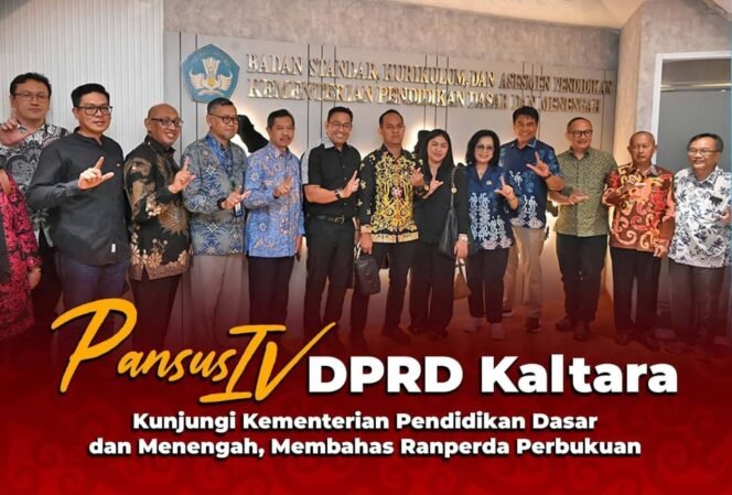 
					Pansus IV DPRD Kalimantan Utara terus mematangkan Rancangan Peraturan Daerah (Ranperda) tentang Pengembangan Perbukuan dan Budaya Literasi melalui kunjungan kerja ke Pusat Perbukuan (Pusbuk), Badan Standar, Kurikulum, dan Asesmen Pendidikan (BSKAP) Kementerian Pendidikan Dasar dan Menengah (Kemendikdasmen), Kamis (09/4/2026). Dok.DPRD Kaltara.