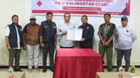 Pemkab Nunukan besama SIWO Kaltara menandatangani MOU Nunukan menjadi tuan rumah untuk PORWADA KALTARA 2026. Dok.Prokopim.