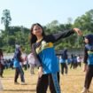 Pelajar SMPN I Nunukan menari Jepen sebagai salah satu pelestarian budaya lokal. Dok.Prokopim.