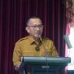 Wabup Nunukan, Hermanus saat memberi sambutan pada workshop bertajuk ‘Refleksi Kerja Kolaborasi dalam Percepatan Pengakuan, Perlindungan dan Pemberdayaan Masyarakat Hukum Adat di Kabupaten Nunukan, Kalimantan Utara’, Senin (6/4/2026). Dok.Prokopim.
