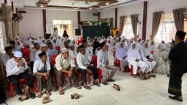 Calhaj Nunukan saat mengikuti Manasik oleh Petugas Kemenag. Dok.Kemenag Nunukan.