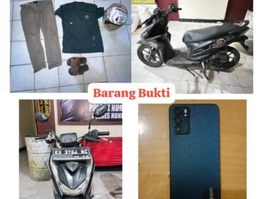 Sejumlah barang bukti yang diamankan polisi dari AF (52), pencuri Hp anak pemilik warung makan Jatim Indah di Jalan Bhayangkara Nunukan. Dok.Polres Nunukan.
