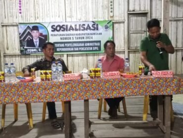 Anggota DPRD Nunukan, Donal, menggelar Sosialisasi Perda Kabupaten Nunukan Nomor 5 Tahun 2024 tentang Penyelenggaraan Administrasi Kependudukan dan Pencatatan Sipil. Dok.DPRD Nunukan.