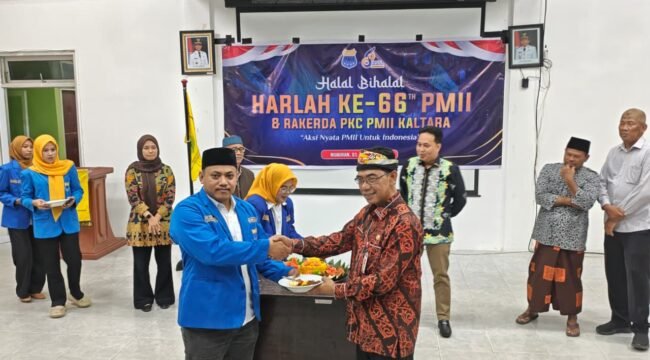 Pengurus Koordinator Cabang Pergerakan Mahasiswa Islam Indonesia (PKC PMII) Kalimantan Utara, menggelar Rapat Kerja Daerah (Rakerda) yang dirangkaikan dengan peringatan Hari Lahir (Harlah) PMII ke-66, di Aula Kantor BKPSDM Nunukan, Jumat (1/5/2026). Dok.PKC PMII.