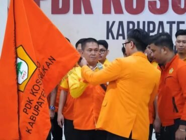Pelantikan Pengurus Daerah Kolektif (PDK) Kesatuan Organisasi Serbaguna Gotong Royong (KOSGORO) 1957 Kabupaten Nunukan, di Caffe Sayn & Resto, Sabtu (2/5/2026) malam. Dok.Prokopim.