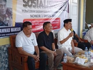Anggota DPRD Nunukan, Muhammad Mansur saat melakukan Sosialisasi Perda Nomor 3 Tahun 2021 tentang Narkoba. Dok.DPRD Nunukan.