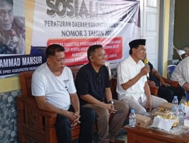 Anggota DPRD Nunukan, Muhammad Mansur saat melakukan Sosialisasi Perda Nomor 3 Tahun 2021 tentang Narkoba. Dok.DPRD Nunukan.