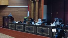 Rapat Paripurna DPRD Nunukan terkait jawaban Laporan Keterangan Pertanggungjawaban (LKPJ) Bupati Nunukan tahun anggaran 2025, Rabu (29/04/2026). Dok.DPRD Nunukan.