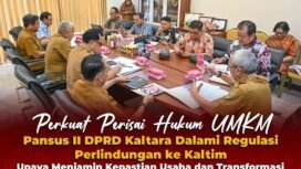 Pansus II DPRD Kaltara, terus mematangkan penyusunan Rancangan Peraturan Daerah (Ranperda) tentang Kemudahan, Perlindungan dan Pemberdayaan Koperasi serta UMKM, Selasa (28/4/2026). DPRD Kaltara.