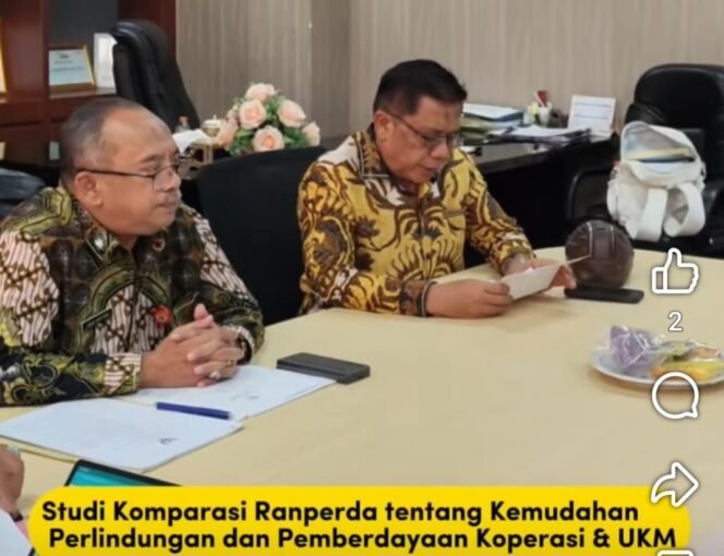 
					Pansus II DPRD Kalimantan Utara melakukan kunjungan kerja ke Dinas Koperasi dan UKM Provinsi Banten, guna memperdalam strategi perlindungan dan pemberdayaan UMKM serta koperasi, Kamis (7/5/2026). Dok.DPRD Kaltara.