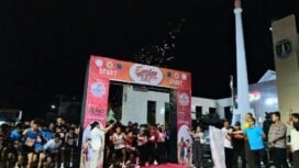 Easter Run and Walk 2026 di Tugu Dwikora Nunukan sukses menyedot perhatian masyarakat. Dok.Prokopim.