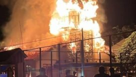 Gereja Katolik Santo Yosep di Desa Sekikilan, Tulin Onsoi, terbakar Jumat (12/6/2026) dini hari. Dok.Hikmah.