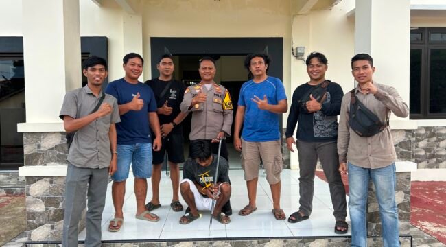 Tersangka 'Ninja Sawit' di Sebatik diamankan Polisi. Dok.Polres Nunukan.