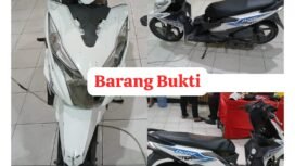 Barang bukti motor yang diamankan dari Joker dan Pacci. Dok.Polres Nunukan.
