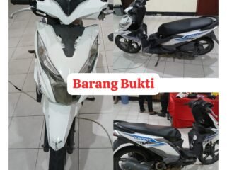 Barang bukti motor yang diamankan dari Joker dan Pacci. Dok.Polres Nunukan.