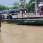 Banjir di areal patok batas negara di Aji Kuning, Pulau Sebatik. Dok.Aris nur.