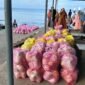 Puluhan plastik buah durian yang akan dikirim ke Tawau Malaysia melalui Pulau Sebatik. Dok.Asdar.