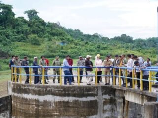 Kunjungan Bupati Nunukan bersama DPRD dan Forkopimda ke Embung Lapri. Ancaman pembukaan paksa Pintu Embung berpotensi konflik sosial sehingga pembayaran ganti rugi lahan wajib segera diselesaikan. Dok. Pemkab Nunukan.