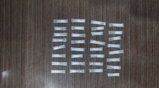 32 paket hemat narkoba siap edar yang berhasil diamankan polisi pada penggerebekan di Liang Bunyu, Sebatik Barat.Dok.Polres Nunukan.