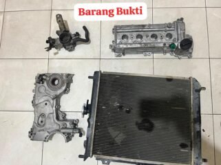 Barang bukti komponen mobil yang dicuri dua residivis berhasil diamankan polisi. Dok.Polres Nunukan.