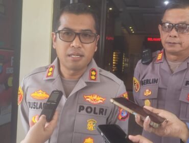 Kapolres Nunukan, AKBP Ruslaeni bersama Waka Polres Nunukan, AKP I Eka Berlin dalam wawancara dengan wartawan, Senin (24/8/2026).