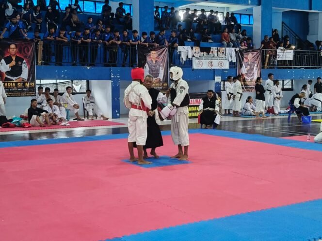 
					Atlet Kempo Nunukan saat berlaga di Piala Bupati Malinau Cup 2026. Dok. Mansur.